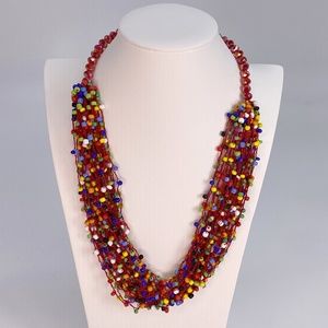 Chaquira Beaded Necklace and Earrings to Match